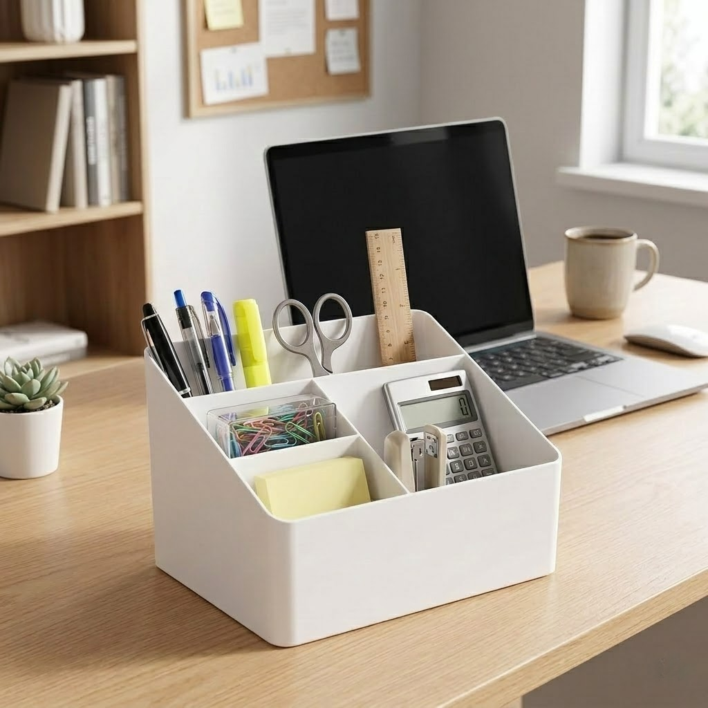 Multi-Compartment Desktop Organizer