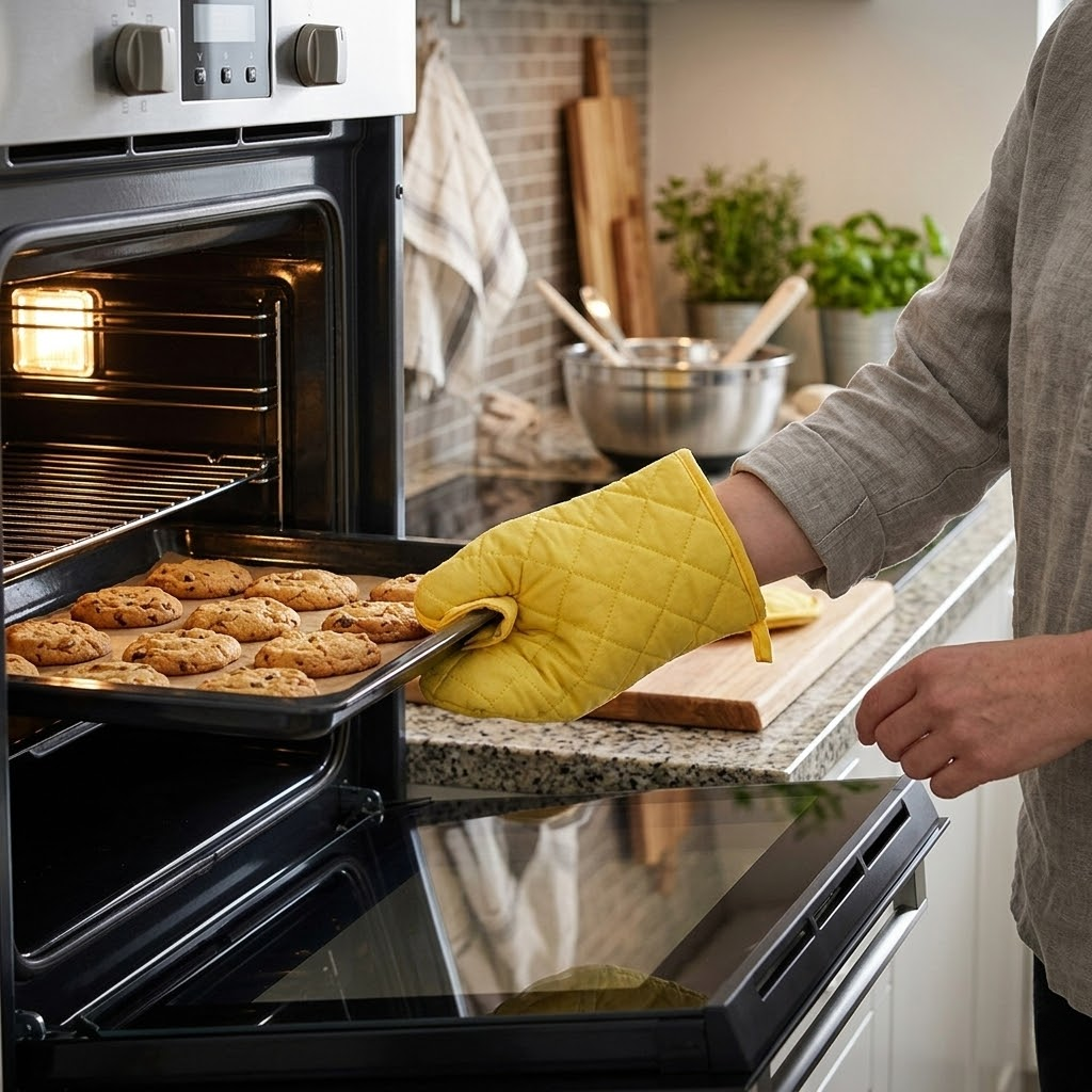 Heat Resistant Quilted Oven Glove