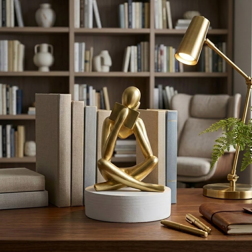 Thinking Reader Abstract Statue