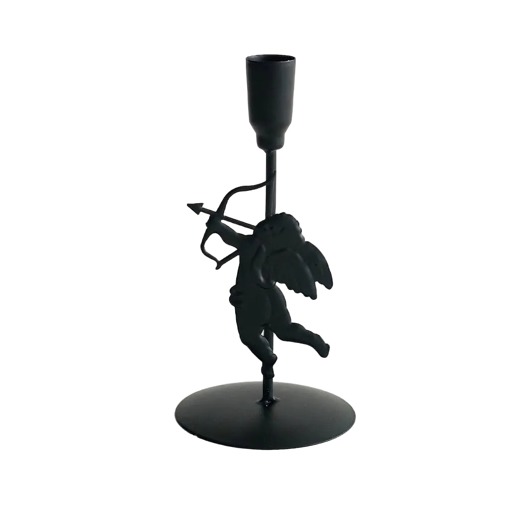 Cupid Iron Art Candle Holder