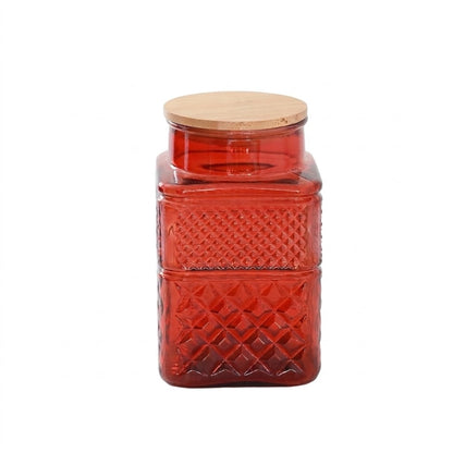 Square Glass Storage Jar