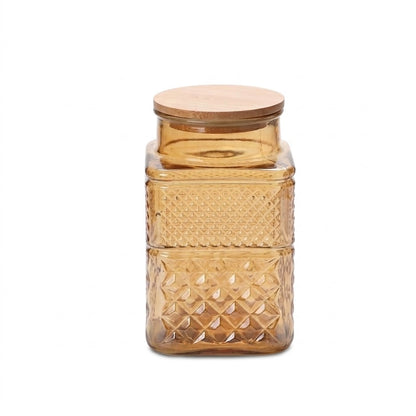 Square Glass Storage Jar